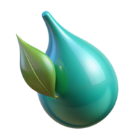 beautiful creative A Single Raindrop Falling from a Leaf high resolution png