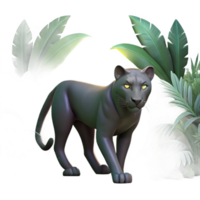 elegant artistic A Sleek Panther Stalking Through the exclusive png