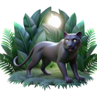 impressive modern A Sleek Panther Stalking Through the high resolution png