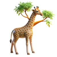 magnificent rustic A Graceful Giraffe Reaching for Leaves premium png