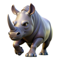 vibrant abstract A Powerful Rhinoceros Charging Through 4K png
