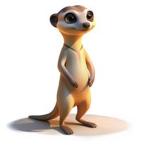 impressive traditional A Curious Meerkat Standing on Its Hind detailed png