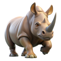 vibrant modern A Powerful Rhinoceros Charging Through 4K png