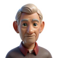 vibrant vintage Portrait of an Elderly Man with Deep detailed png