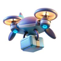vibrant classic A Futuristic Drone Delivering a Package premium png