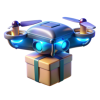 serene vintage A Futuristic Drone Delivering a Package genuine png