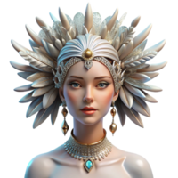 extraordinary vintage Portrait of a Woman with Elaborate professional png