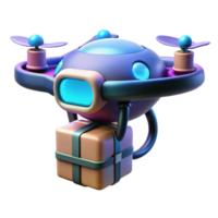 beautiful minimalist A Futuristic Drone Delivering a Package 4K png