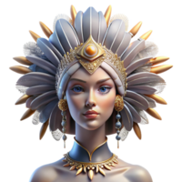 stunning contemporary Portrait of a Woman with Elaborate detailed png