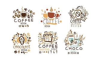 Coffee Original Labels and Badges Design Set vector