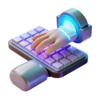 impressive vintage A Holographic Keyboard Projecting from a 4K png