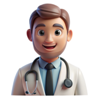 vibrant classic Portrait of a Doctor with a Stethoscope authentic png
