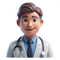 serene artistic Portrait of a Doctor with a Stethoscope detailed png