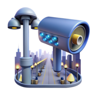 extraordinary classic A Futuristic Security Camera Scanning a genuine png