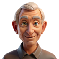serene classic Portrait of an Elderly Man with Deep detailed png