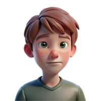 elegant artistic Portrait of a Teenage Boy with Short high resolution png