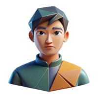 vibrant artistic Portrait of a Person with a Cubist Style high quality png