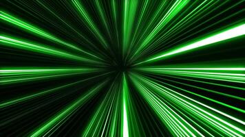 Digital futuristic tunnel or travel in time and space at high speed, moving bright neon lines. High-tech corridor, warp speed video