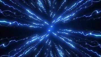 Flying sparkling and shiny particles, falling blue glowing , abstract rain of dots. Particle Explosion. Digital futuristic video