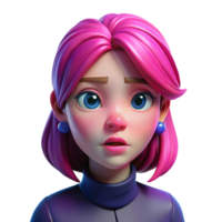 vibrante rústico retrato do uma Adolescência menina com brilhante Rosa cabelo, pesado inventar, e uma entediado expressão, aceso de a legal brilho do uma Smartphone tela, dentro uma pop arte estilo Alto qualidade png