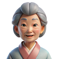 dramatic creative Portrait of an Elderly Woman with a detailed png