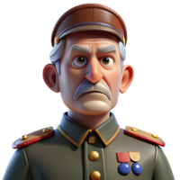 elegant contemporary Portrait of an Elderly Man with a Stern authentic png