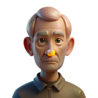 elegant artistic Portrait of an Elderly Man with a original png