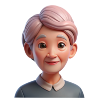serene classic Portrait of an Elderly Woman with a detailed png
