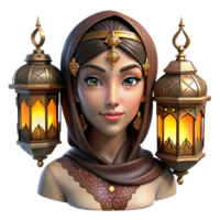 magnificent artistic Portrait of a Young Woman with Intricate original png