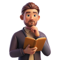 impressive artistic Portrait of a Man with a Thoughtful genuine png