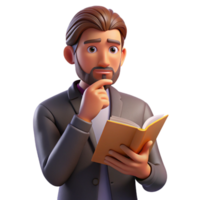 impressive contemporary Portrait of a Man with a Thoughtful original png