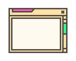 A web page with a blank screen vector