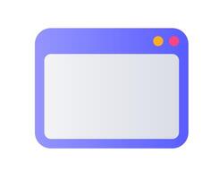 A computer monitor with a blank screen vector