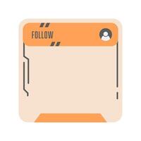A flat icon of a follow button vector