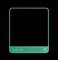 A green button with the word shop now on it vector