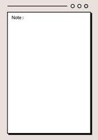 Note pad template blank template vector