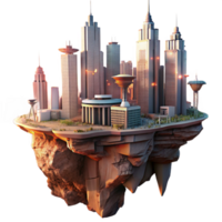 dramatic traditional A Futuristic Cityscape Built Into the premium png