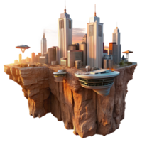 extraordinary modern A Futuristic Cityscape Built Into the professional png