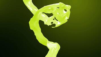 Floating Kiwi Fruit Juice Splash With Flow video