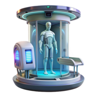 magnificent artistic A Futuristic Medical Bay with Holographic 4K png