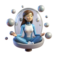 dramatic contemporary A Young Woman with Cybernetic Implants high resolution png