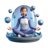wonderful classic A Young Woman with Cybernetic Implants detailed png
