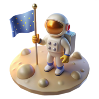 magnificent traditional A Lone Astronaut Planting a Flag on a high quality png