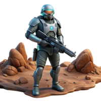 magnificent artistic A Futuristic Soldier Armed with a Plasma authentic png