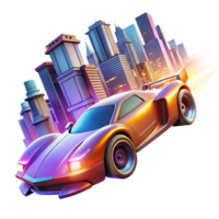 dramatic classic A Futuristic Racing Car Speeding Through genuine png