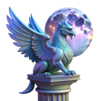 wonderful modern A Majestic Griffin with Iridescent authentic png
