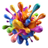 dramatic traditional A Chaotic Explosion of Colorful Paint genuine png