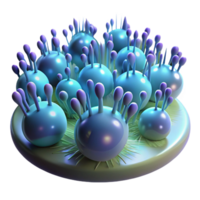 serene traditional A Field of Pulsating Bioluminescent detailed png
