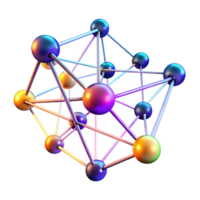 serene contemporary A Network of Interconnected Glowing high quality png