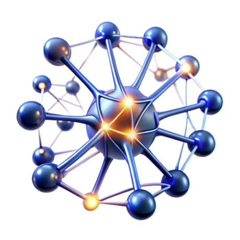 wonderful traditional A Network of Interconnected Glowing high resolution png